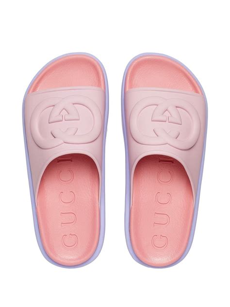 gucci rubber slides platform|gucci rubber slides women's.